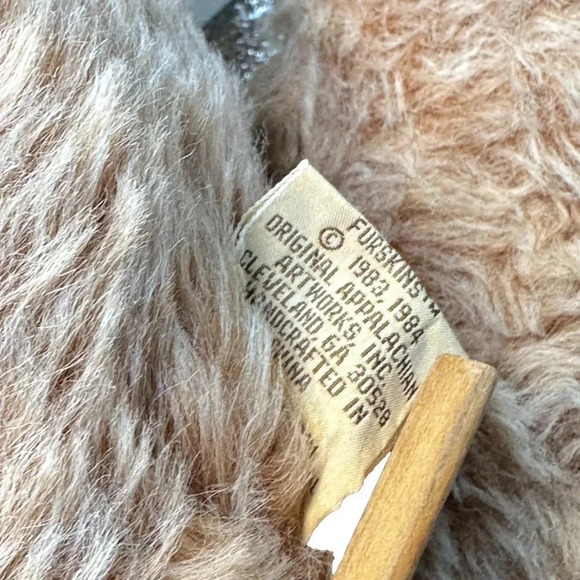 Furskins Bear Teddy Xavier  Roberts1984 Shirt Red Suspenders VIntage - Picture 6 of 16